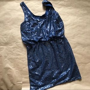 Navy sequined dress